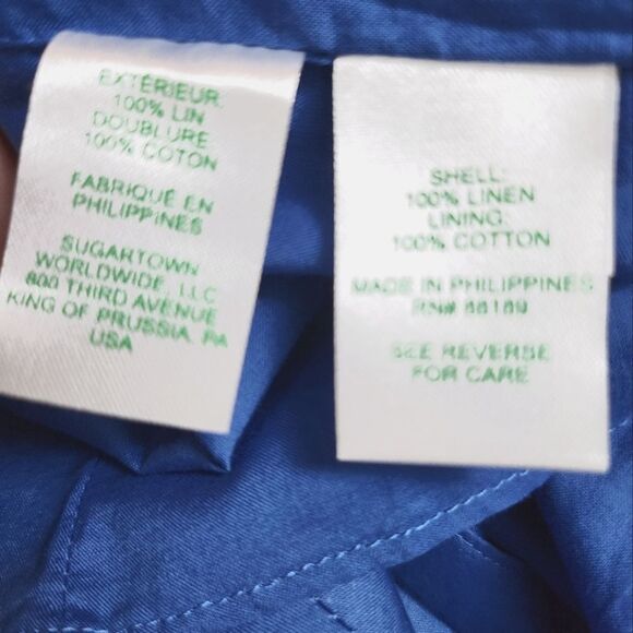 Lilly Pulitzer Calina Linen Midi Dress Barton Blue Womens Size 00 - Picture 10 of 10